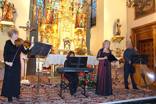 Virginia Talayero con Grupo Elegia en un cocierto Musicos de Zaragoza para conciertos, bodas y todo tipo de eventos. www.elegia.es Tel.679 590 436